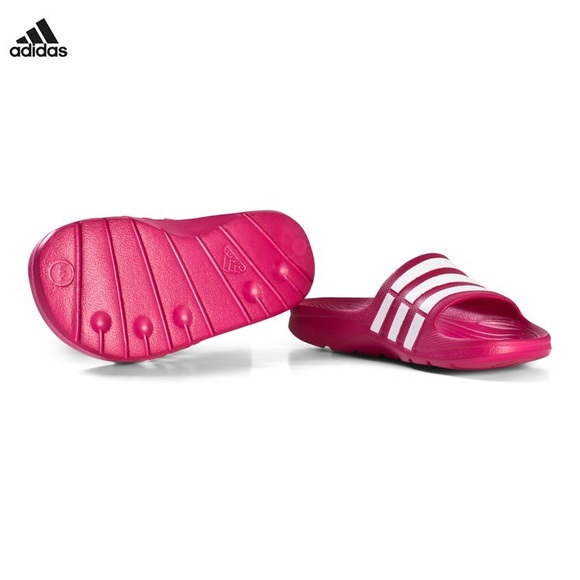 Adidas Girls Durango Slides Sandals Pink Kids 5 6 - Picture 4 of 9